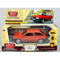 Технопарк Игрушка   Машина. Lada - 2108 Cпутник красный/11,7 см, металл, инерционная 2108-12-RD Китай