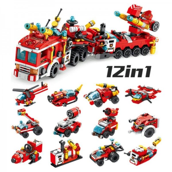 Panawealth Игрушка   Конструктор Fire Brigade 12 в 1/670 дет KNS1205 Китай