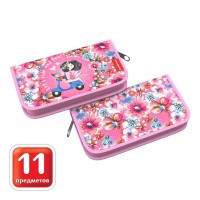 Пенал 1 отделение 11х20,5х2,5см с наполнением Flower Scooter 51768 ErichKrause Пенал 1 отделение 11х20,5х2,5см с наполнением Flower Scooter 51768 ErichKrause