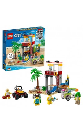 Lego Игрушка  City Конструктор. Пост спасателей на пляже 60328
