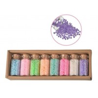 Бисер Набор №4 8 цветов 15,5гр стеклянная колба, картонная коробка М-9916 Mazari
