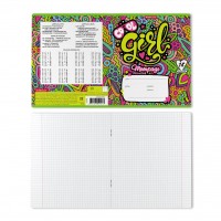 Тетрадь 18 листов А5+ 170х203 клетка Cool Girl 60г/м2 54207 ErichKrause 10/200