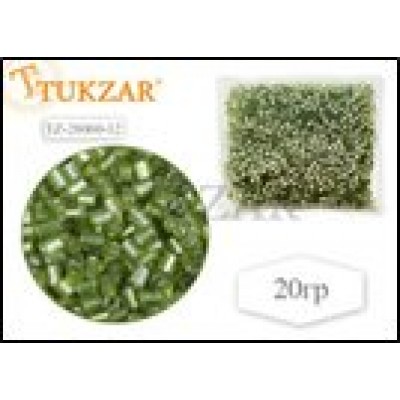 Бисер 2,0мм серо-салатовый 20гр стеклярус TZ-28060-12 Tukzar
