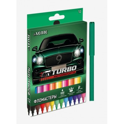 Фломастеры 12 цветов Turbo вент. колп. карт. уп. 5081214 deVente