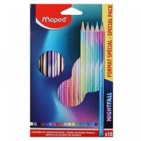 Карандаши цветные 18шт Nightfall 3-гранные, заточенные 831701 Maped Карандаши цветные 18шт Nightfall 3-гранные, заточенные 831701 Maped