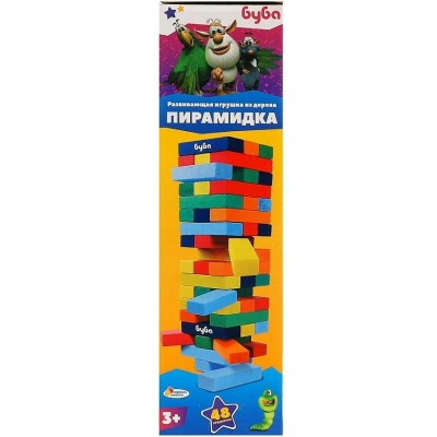 Играем вместе Игра   Пирамидка. Буба/дерев, 48 деталей 2007K698-R3 Китай