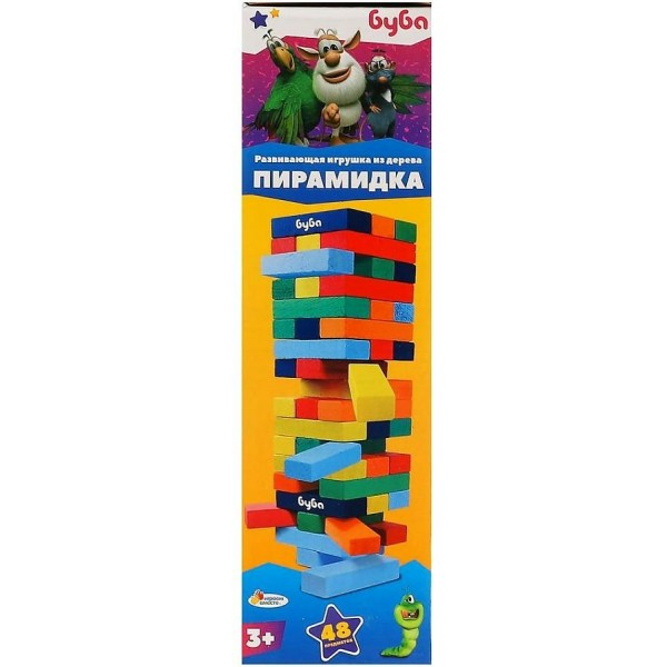 Играем вместе Игра   Пирамидка. Буба/дерев, 48 деталей 2007K698-R3 Китай