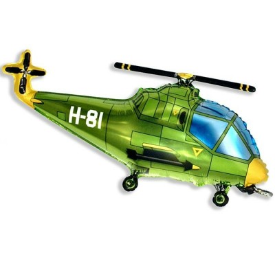 Браво/Шар фольга. Вертолет зеленый/И14