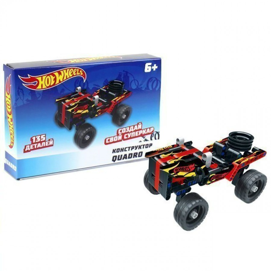 1 Toy Игрушка HotWheels Конструктор. Создай свой суперкар Quadro/135 дет  Т15399 Китай