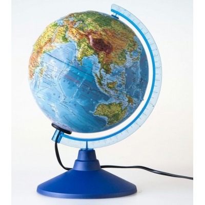 Глобус физический 250мм Классик Евро Рельефный с подсветкой Ке022500194 Глобен