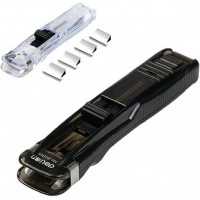 Диспенсер  для зажимов клиппер-пистолет Nusign черный + зажимы 16мм 8шт 1566027 Deli  8591A/BLACK
