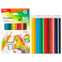 Карандаши цветные 18шт Enovation 3-гранные, пластиковые 1504247 Deli EC113-18 Карандаши цветные 18шт Enovation 3-гранные, пластиковые 1504247 Deli EC113-18