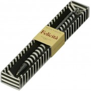 Ручка подарочная шариковая, автоматическая Felicita Black&White Полоски синяя 0,7мм металлический корпус, подарочная упаковка 20-0263/10 Bruno Visconti