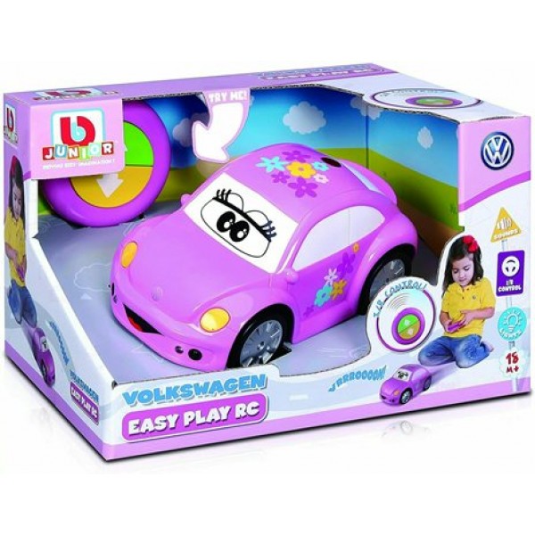 Tobar Игрушка  EasyPlayRC Машина.  Volkswagen New Beetle. Pink only/металл, радиоуправление, свет,звук 16-92003 Китай