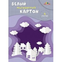 Картон белый А4 6л Белый пейзаж мелов. папка 230г/м2 С1087-19 КТС  81551