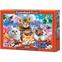 Castor Land Пазл 500  Котята в цветах B-53513 Польша