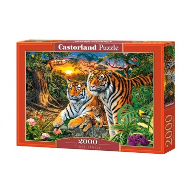 Castor Land Пазл 2000  Семья тигров С-200825 Польша