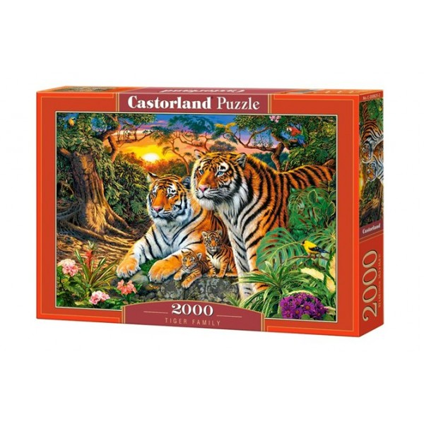 Castor Land Пазл 2000  Семья тигров С-200825 Польша