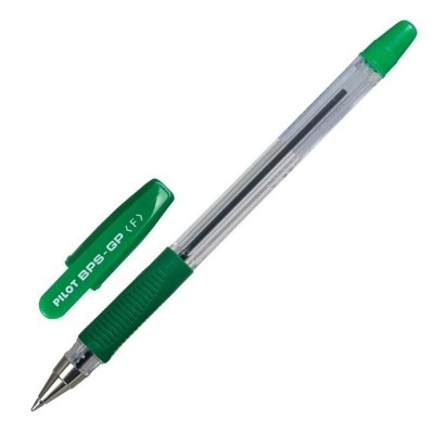 Ручка шарик. зелен. 0,7мм рез. упор BPS-GP-F Pilot 12/144
