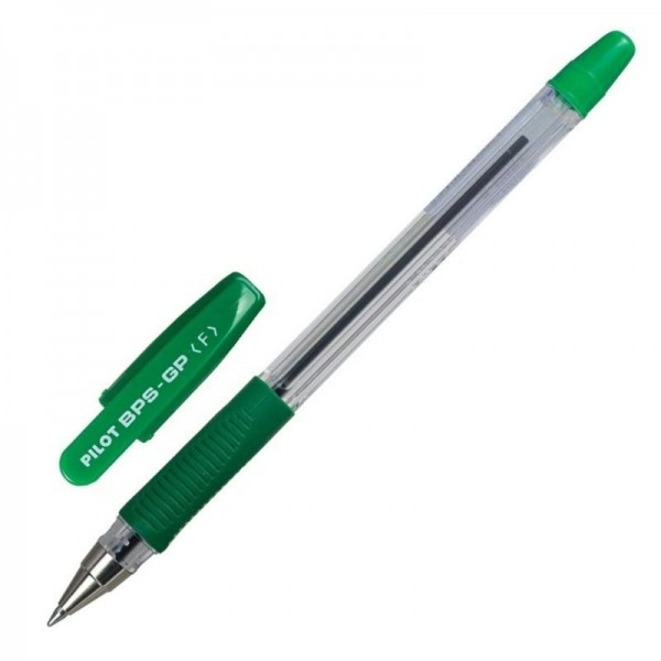 Ручка шарик. зелен. 0,7мм рез. упор BPS-GP-F Pilot 12/144