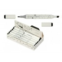 Маркер скетч Sketch&Art черный, двусторонний, пулевидный, скошенный, 3-гранный корпус 22-0115 Bruno Visconti 12/144