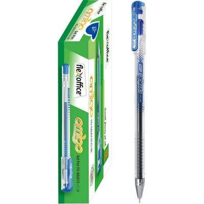 Ручка гелевая Amigo синяя 0,38мм FO-GEL015 BLUE Flexoffice 12/600