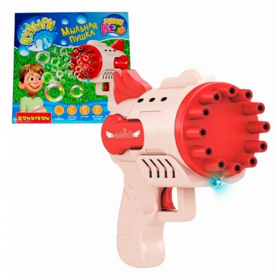 BONDIBON Игрушка  НашеЛето Пистолет. Мыльная пушка с цветными мыльными пузырями/светящ/60 мл BB5424 Китай