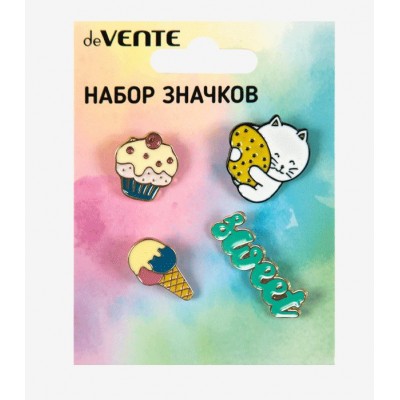 Прочие материалы для творчества Значки эмаль. Sweet Kitty 4шт 8092146 deVente Прочие материалы для творчества Значки эмаль. Sweet Kitty 4шт 8092146 deVente
