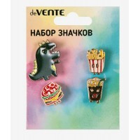 Прочие материалы для творчества Значки эмаль. Monster 4шт 8092154 deVente Прочие материалы для творчества Значки эмаль. Monster 4шт 8092154 deVente