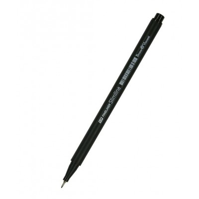 Ручка капилярная Файнлайнер Slimline черная 0,36мм 36-0021 Bruno Visconti 24/192