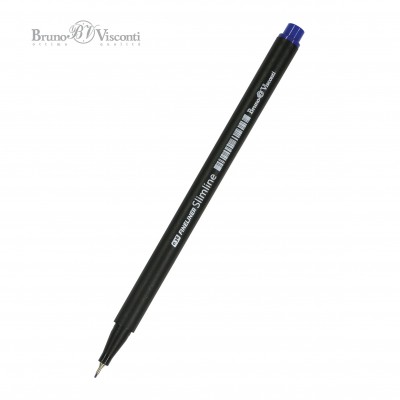 Ручка капилярная Файнлайнер Slimline синяя 0,36мм 36-0022 Bruno Visconti