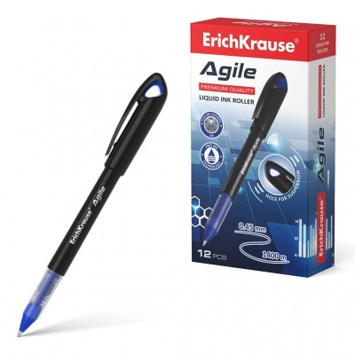 Ручка роллер Agile синяя 0,5мм 55877 ErichKrause 12/120