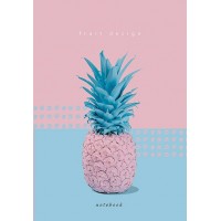 Книжка записная 80л А5 кл. тв. обл. Цветной ананас тонир. стилизов. бум. С0379-111 КТС