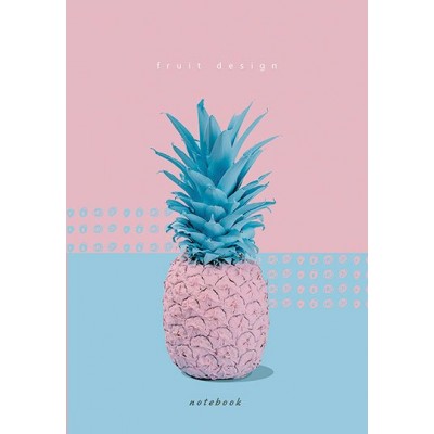 Книжка записная 80л А5 кл. тв. обл. Цветной ананас тонир. стилизов. бум. С0379-111 КТС