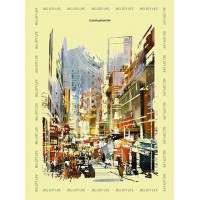 Тетрадь 48 листов А5 клетка, гребень Город ВД-лак 60г/м2 С0152-141 КТС
