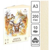 Папка для акварели А3 200г/м2 10 листов Король Олень акварельная бумага, слоновая кость, 100% хлопок П-4723 Лилия Папка для акварели А3 200г/м2 10 листов Король Олень акварельная бумага, слоновая кость, 100% хлопок П-4723 Лилия