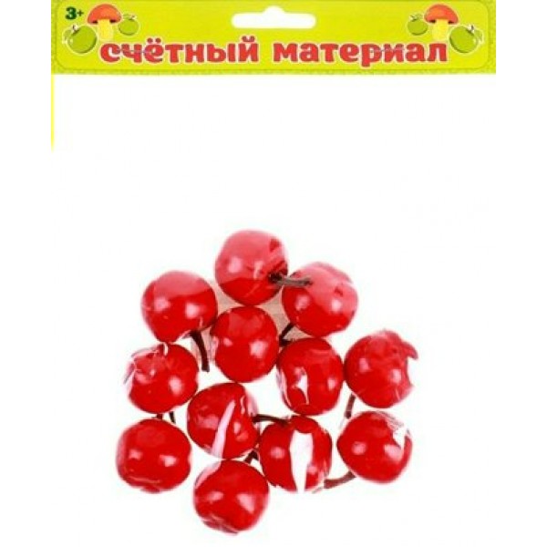 Сима Игрушка   Счетный материал. Красные яблочки/12 дет 2502736 Россия