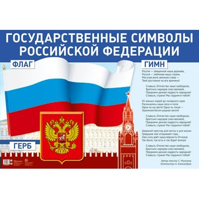 Сфера/Плакат. Государственные символы Российской Федерации. А1/ПЛ-14841/