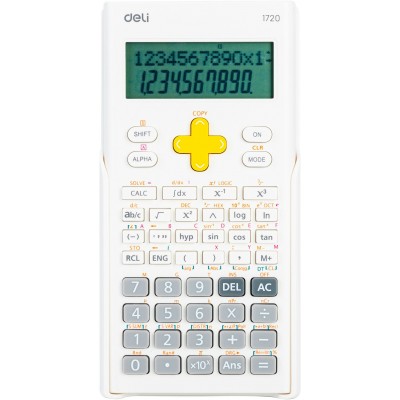 Калькулятор 10+2-разр. Научный для ЕГЭ бел. Е1720-white 1656445 Deli