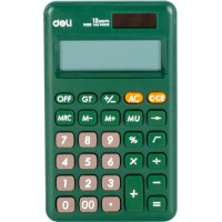 Калькулятор 12-разрядный карманный, зеленый EM120GREEN 1740392 Deli