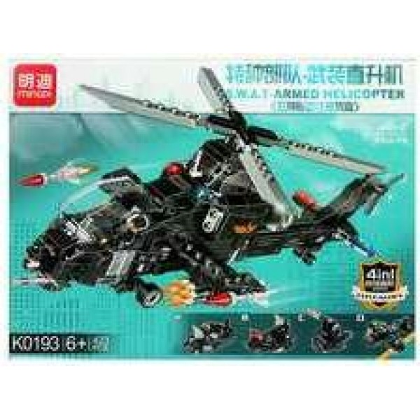 NoName Игрушка   Конструктор. SWAT armed helicopter 4 в 1/423 дет KNS1327 Китай