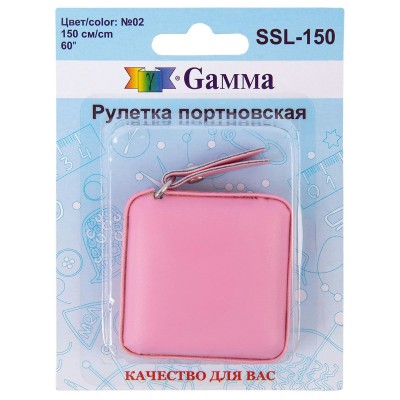 Прочие инструменты для творчества Рулетка 150см порт. к/з пласт. №02 роз. блист. SSL-150 Gamma