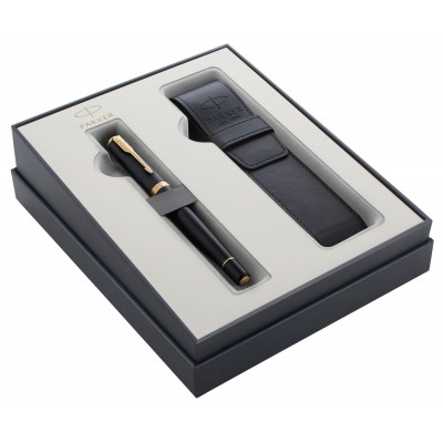 Ручка подарочная перьевая 2020 Urban M метал. Black GT корпус черный + чехол для ручки 2121997 Parker  1604009