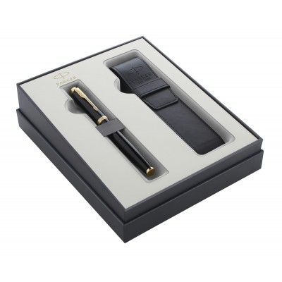 Ручка подарочная перьевая Im Core Gift 20 M метал. Black CT корпус черный + чехол для ручки под. уп. 2122002 Parker  1424409