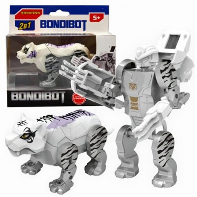 BONDIBON Игрушка  Bondibot Трансформер. 2в1. Робот - тигр белый ВВ5675 Китай