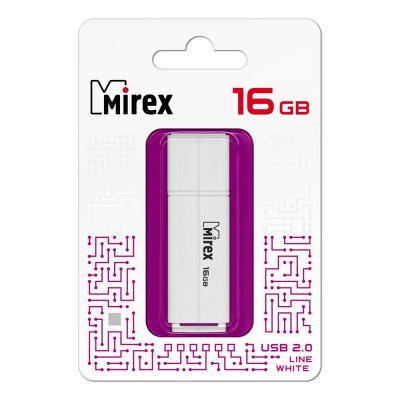Флэш-карта 16GB Line White 13600-FMULWH16 Mirex
