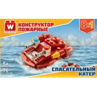 Wise Block Игрушка Конструктор. Спасательный катер 8 в 1/65 дет 40428 Китай Wise Block Игрушка Конструктор. Спасательный катер 8 в 1/65 дет 40428 Китай