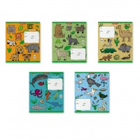 Тетрадь 12 листов А5+ 170х203 линия Animal World Mix-Pack ассорти 60г/м2 58244 ErichKrause