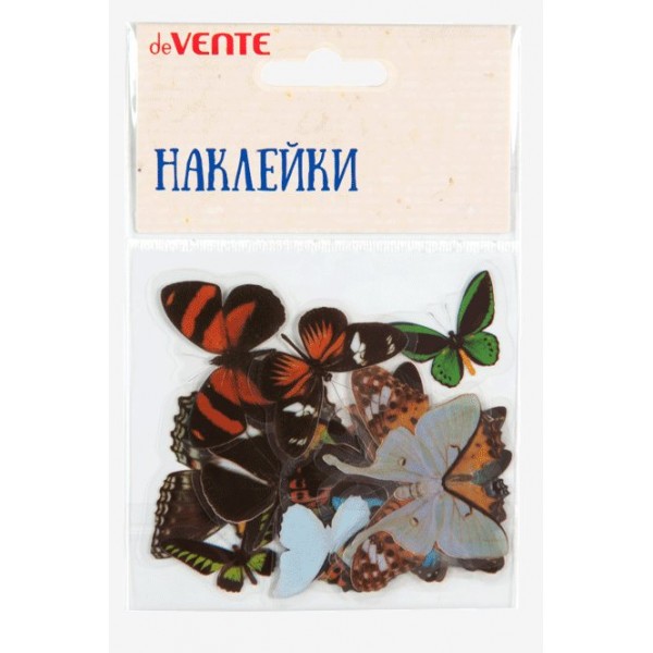 Наклейки ПВХ Набор Butterflies ассорти пакет 8002232 deVente 144/576