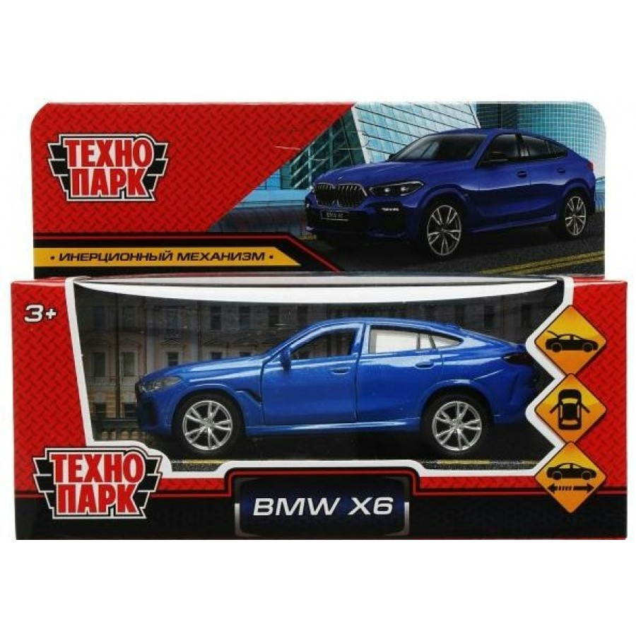 Технопарк Игрушка Машина. BMW X6/12 см, металл, откр. двери, багажник,  инерц, синий X6-12-BU Китай купить оптом в Екатеринбурге от 582 руб. Люмна